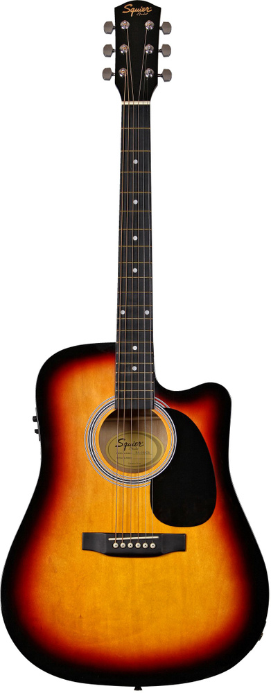 Squier by Fender Электроакустическая гитара SA-105CE Dreadnought Sunburst W/ Предусилитель Fender FE-A2 #1