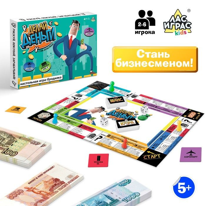 Настольная экономическая игра-бродилка Делай деньги #1