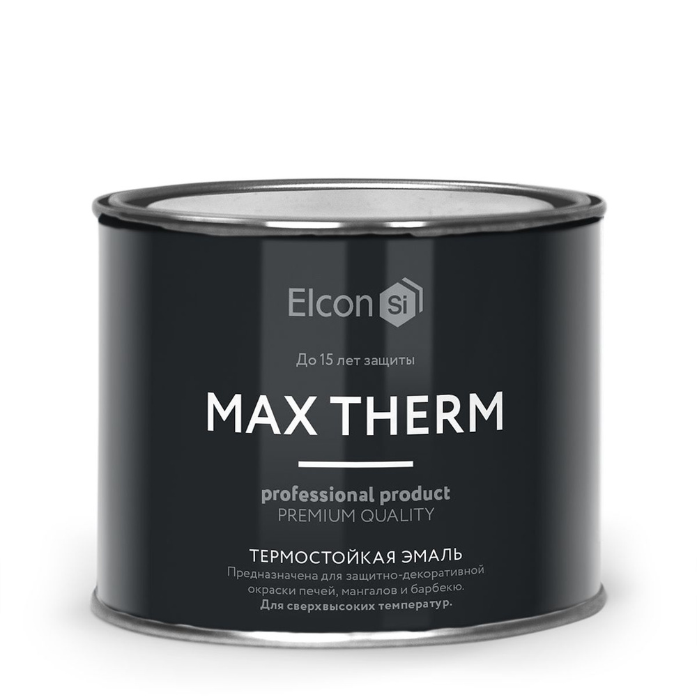 Термостойкая эмаль Elcon Max Therm серебристая (0,4 кг) 700С . #1