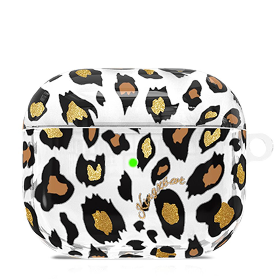 Чехол Kingxbar Charm для Apple AirPods 3 Leopard #1