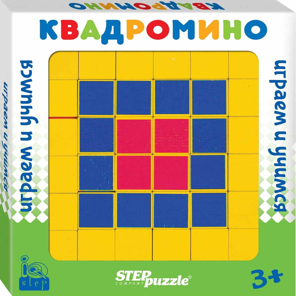 Развивающая игра из дерева "Квадромино" IQ step #1