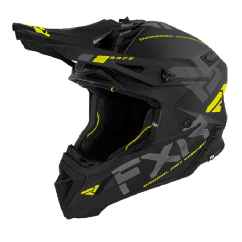 FXR Шлем для снегохода, цвет: черный, желтый, размер: M #1