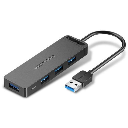 Концентратор USB 3.0 на 4 порта, Vention Черный - 0.15м. #1