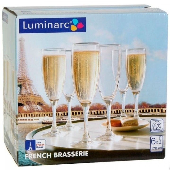 Набор бокалов для шампанского 170 мл Luminarc "French Restaurant" 6 шт #1