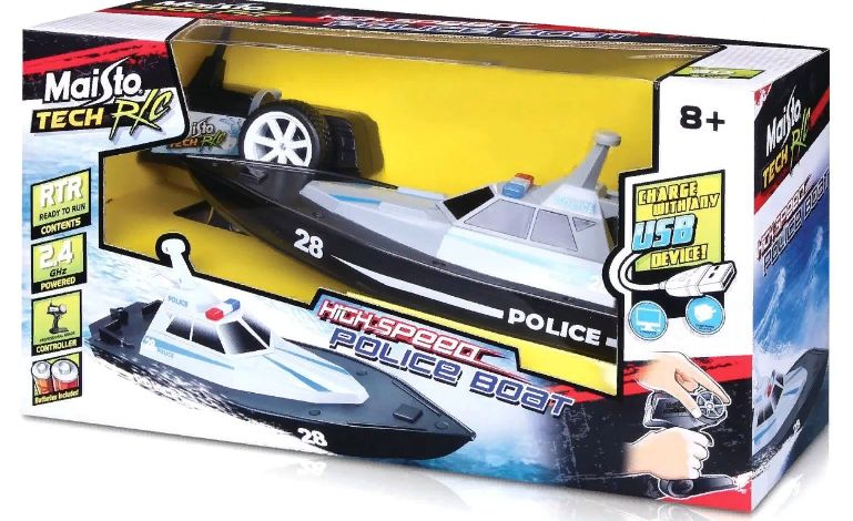 Лодка на радиоуправлении Maisto Speed Boat (USB Ver.) 2.4 GHz 82196 RC-Police Boat  #1