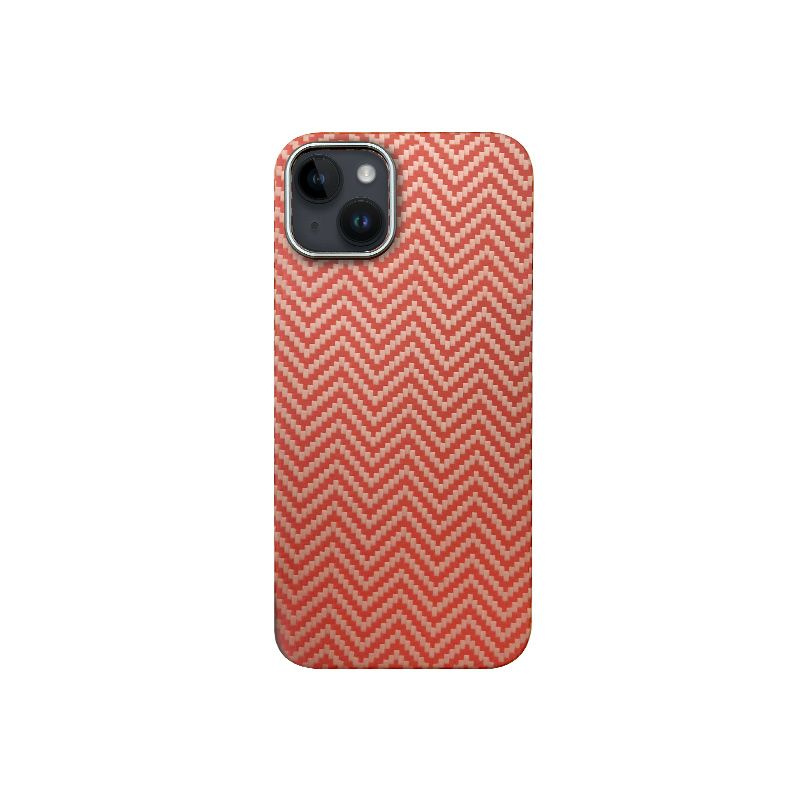 Чехол Kevlar для iPhone 14, коричнево-красный #1