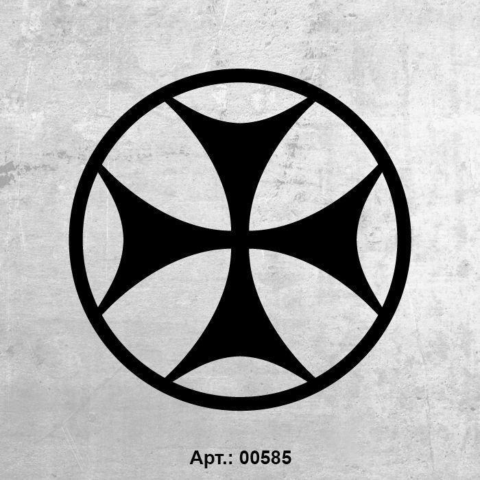 Наклейки на авто - Грузинский крест, набор из 3х наклеек (черный), 5х5 см  #1