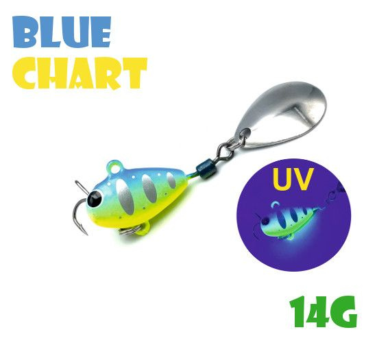 Тейл-Спиннер Uf-Studio Hurricane 14g #Blue Chart #1