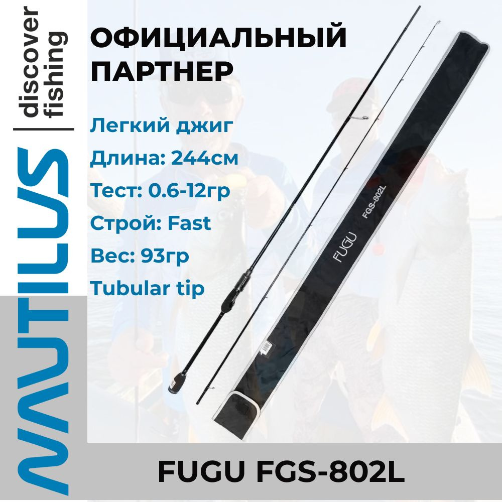 Спиннинг Nautilus Fugu FGS-802L 244см 0.6-12гр #1