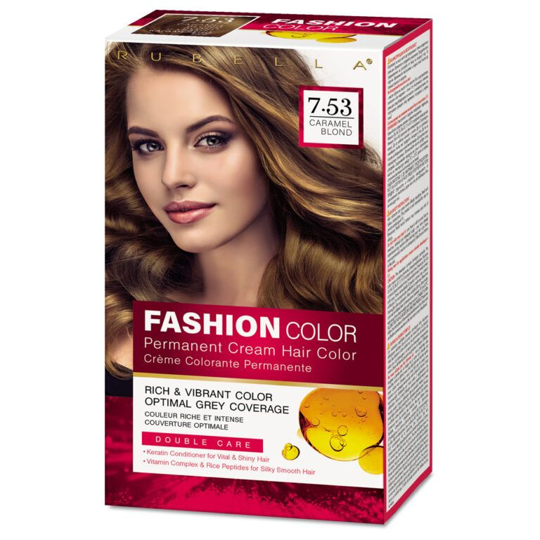 RUBELLA Fashion Color Краска для волос тон 7.53 Caramel Blond 50мл #1