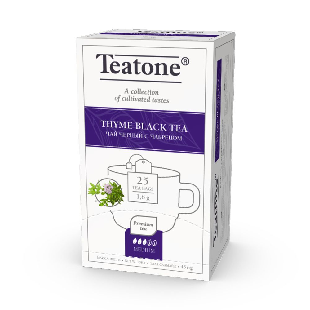 Teatone Чай черный с ЧАБРЕЦОМ, пакетированный на чашку, 25 шт. Натуральный!  #1
