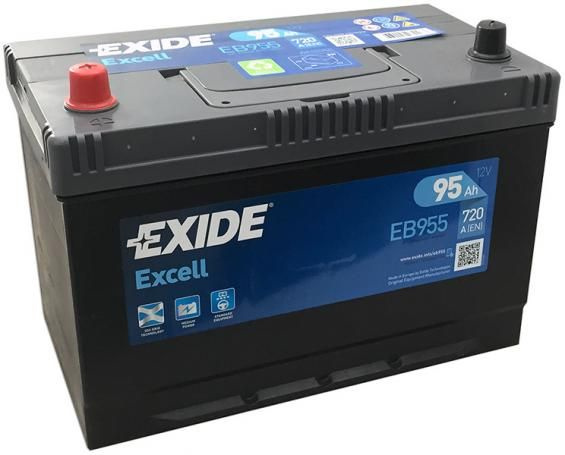 Аккумулятор автомобильный Exide Excell EB955 (95 A/h), 720A L+ JIS #1