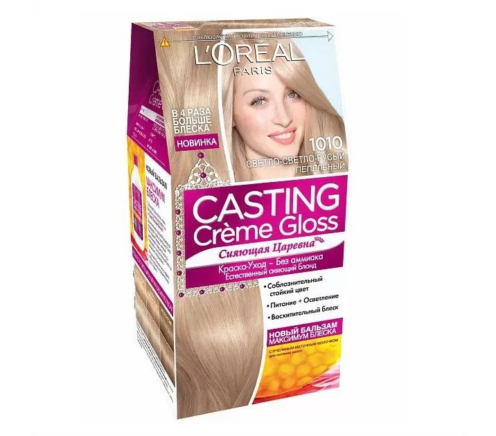 L'oreal Paris Крем-краска для волос Casting Creme Gloss, 1010, Cветло ...