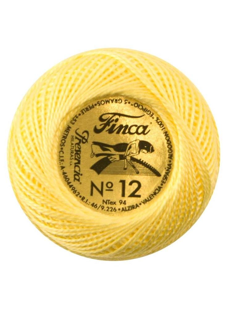 Нитки Мулине Finca Perle, желтые, 1 упаковка #1