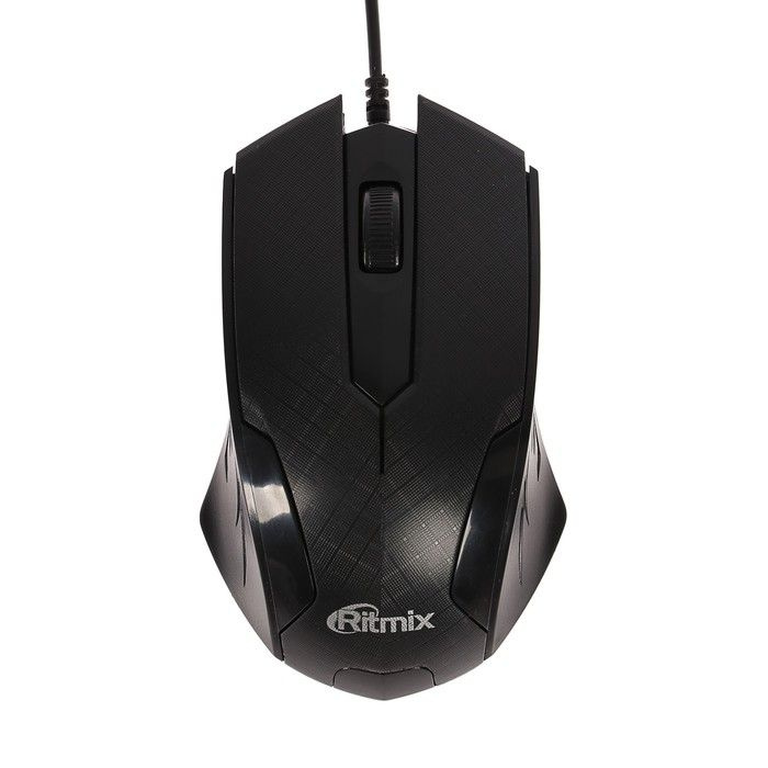 Ritmix Игровая мышь проводная ROM-303 Gaming, черный, черный матовый  #1