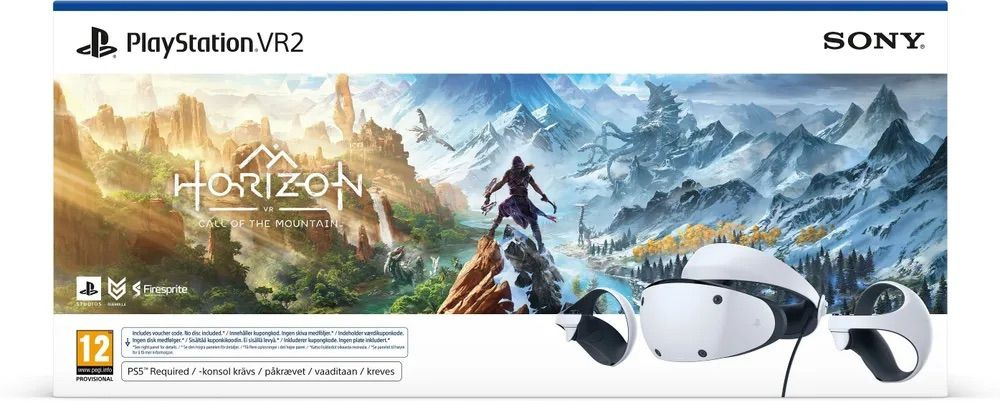 Очки VR Sony PlayStation VR2, 120 Гц, белый + Horizon Call of the mountain, 120 Гц, белый  #1