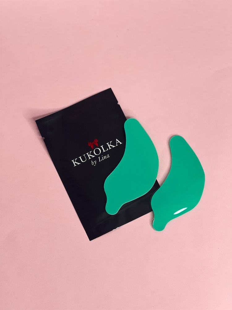Патчи мятного цвета для ламинирования ресниц многоразовые Kukolka by ...