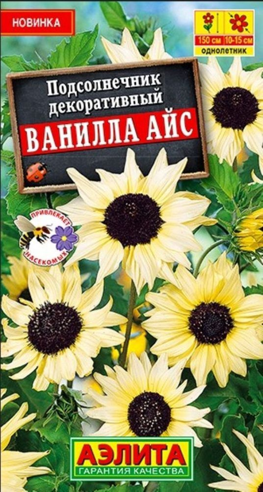 Семена Подсолнечник декоративный Ванилла Айс (0,1 г) - Аэлита  #1