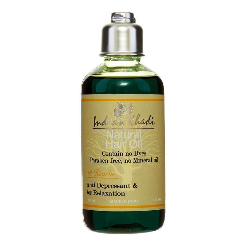 Indian Khadi Натуральное масло для волос 18 ТРАВ, Антидепрессант и релаксация Индиан Кхади, 200 мл.  #1