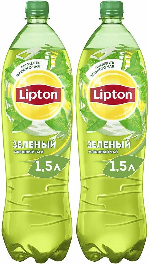 Холодный чай Lipton зеленый 1,5 л, комплект: 2 бутылки по 1.5 л #1