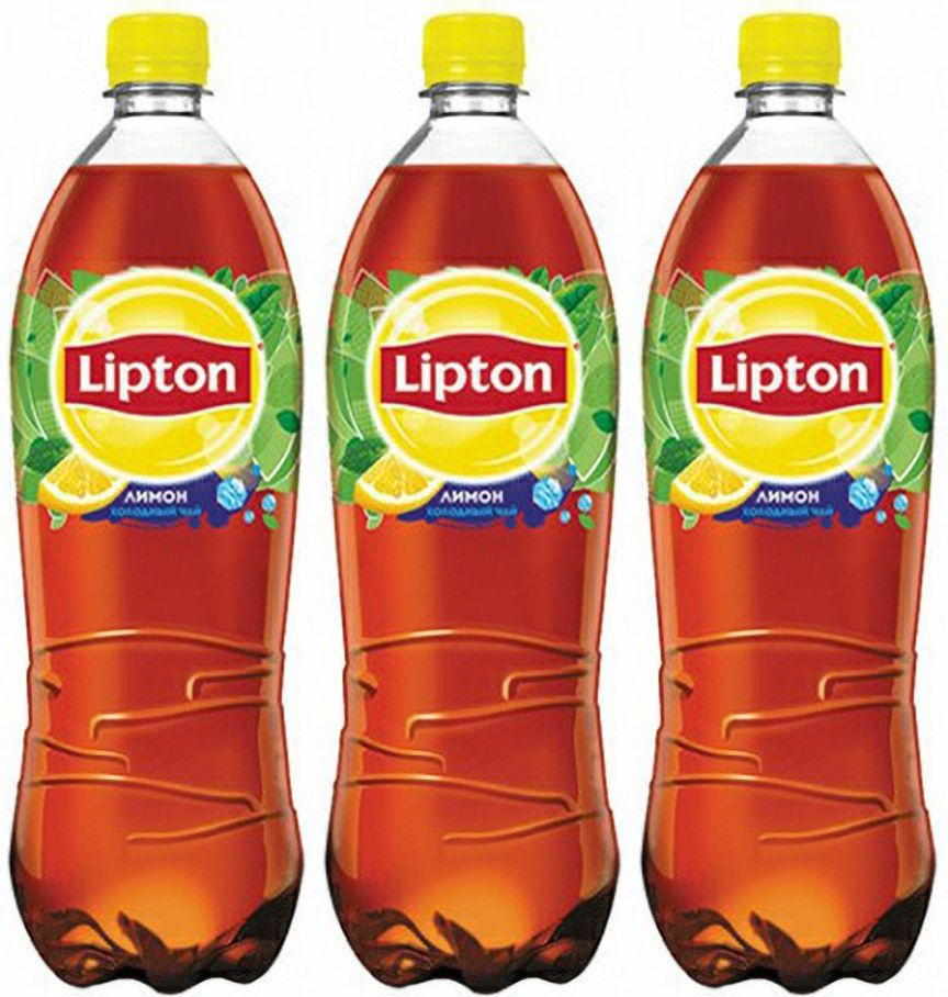 Холодный чай Lipton черный лимон, комплект: 3 бутылки по 1 л #1