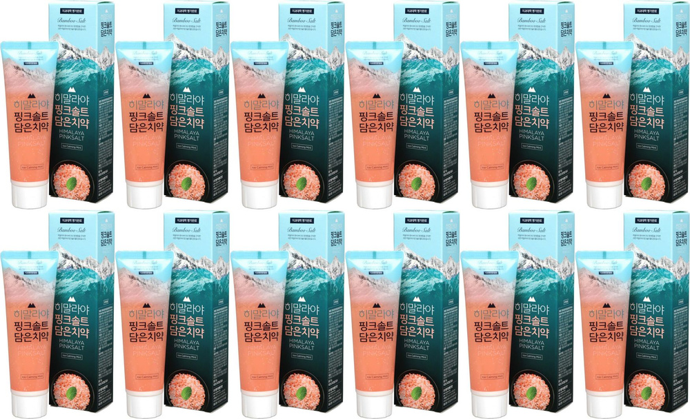 Зубная паста Perioe Himalaya Pink Salt Ice Calming Mint, комплект: 12 упаковок по 100 г  #1