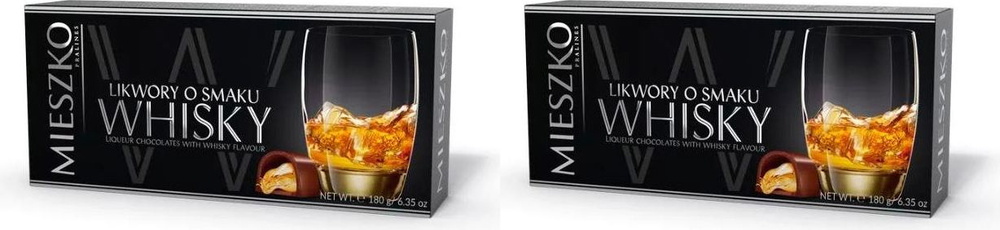 Конфеты шоколадные Mieszko Шоколад с виски, комплект: 2 упаковки по 180 г  #1