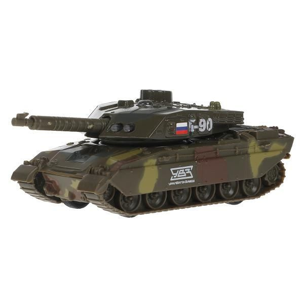 Игрушка для мальчикаТанк Т-90 Технопарк с инерционная механизмом коричневый Камуфляж  #1