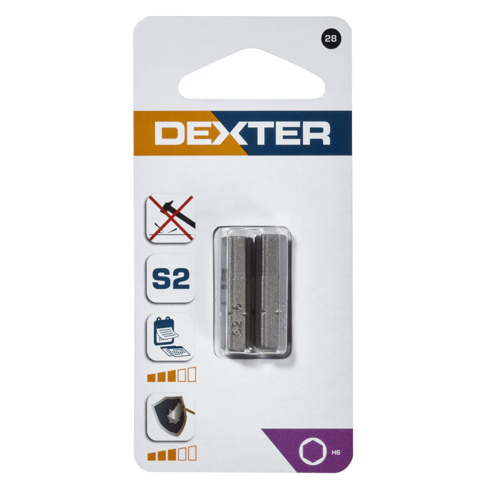 Бита Dexter XM28DT-3 H6x25 мм, 2 шт. #1