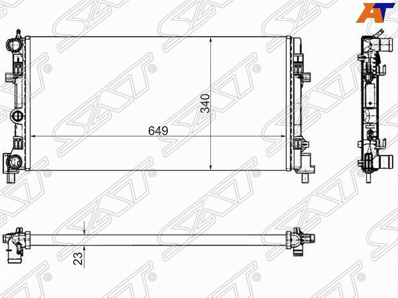 Радиатор охлаждения для Фольксваген Поло седан рестайлинг 2015-2020 ...