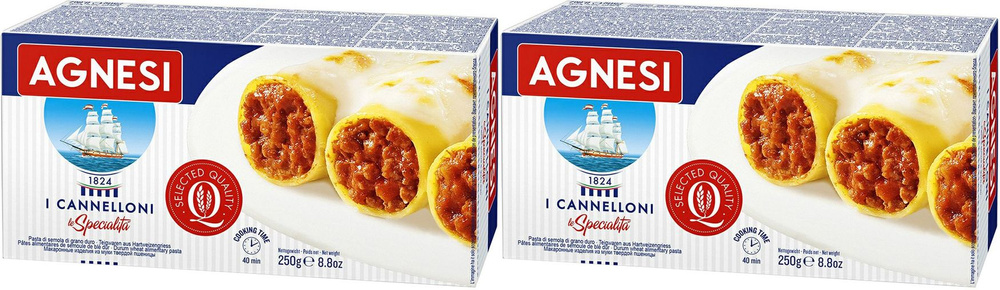 Макаронные изделия Agnesi Cannelloni, комплект: 2 упаковки по 250 г  #1