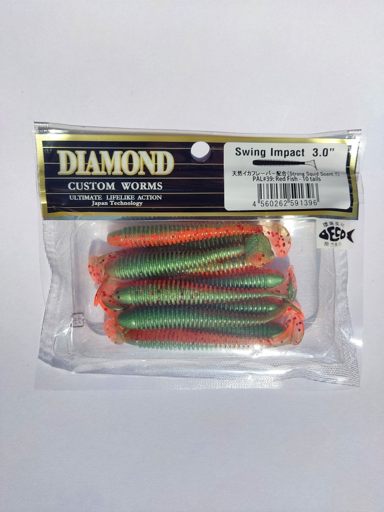 Силиконовая приманка Diamond SWING IMPACT 3.0" (размер: 70мм, цвет: PAL#39 Red Fish  #1