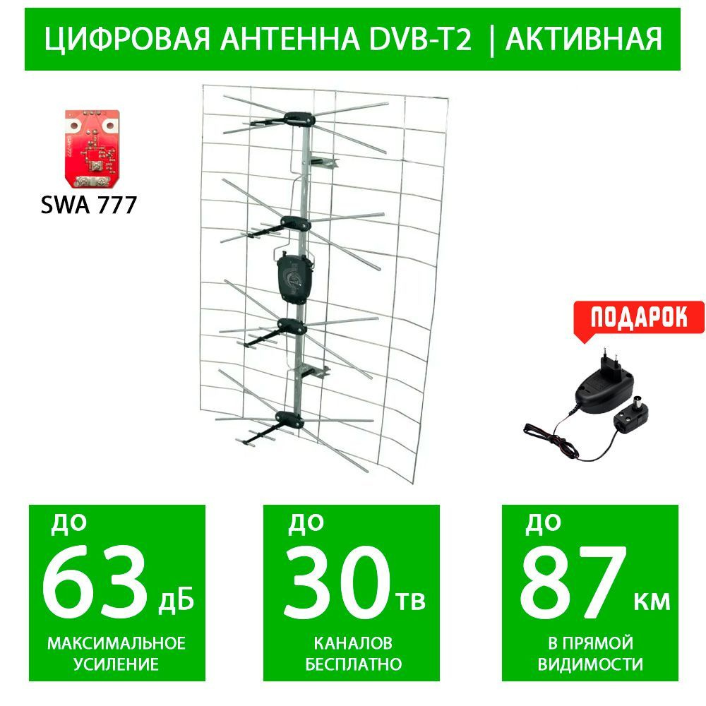 Антенна для цифрового тв уличная для телевизора Сетка или Полячка ASP ...