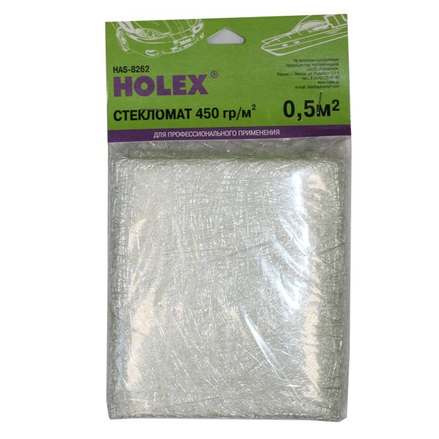 Стекломат 0.5м2 плотность 450 гр/м2 полиэтиленовый пакет HOLEX  #1