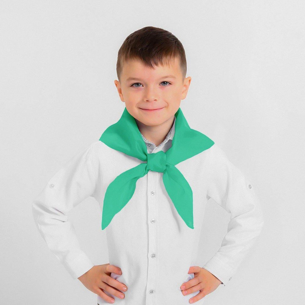 30 зеленых пионерских галстуков для школы и спортивных мероприятий. Товар уцененный  #1