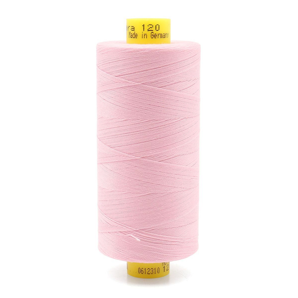 Нитки для шитья, нить промышленная для оверлока Mara № 120/2, 1000 м, 320 зефирно-розовый, Gutermann #1