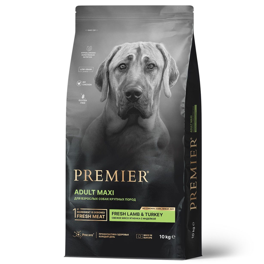 Сухой корм Premier Dog Lamb&Turkey ADULT Maxi Свежее мясо ягненка с индейкой для собак крупных пород, #1