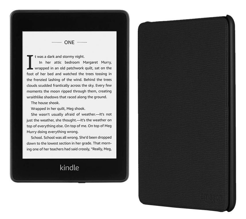 Amazon Kindle 6" Электронная книга PW18 8Gb SO + фирменный кожаный чехол, черный  #1