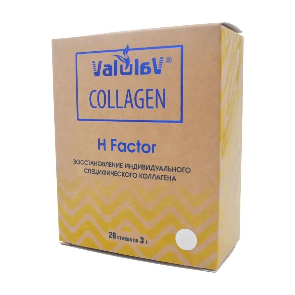 ValulaV Collagen H Factor (морской коллаген 1 и 3 типа с витамином С и гиалуроновой кислотой для упругости #1