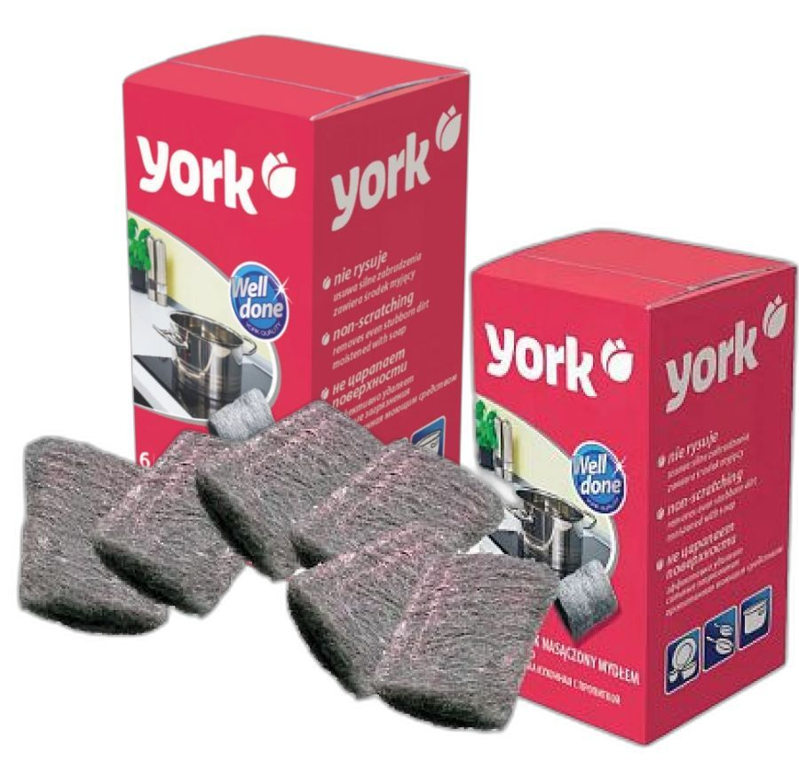 Мочалки с пропиткой York 6 x 5.5 x 1см, 6шт х 2 упаковки #1