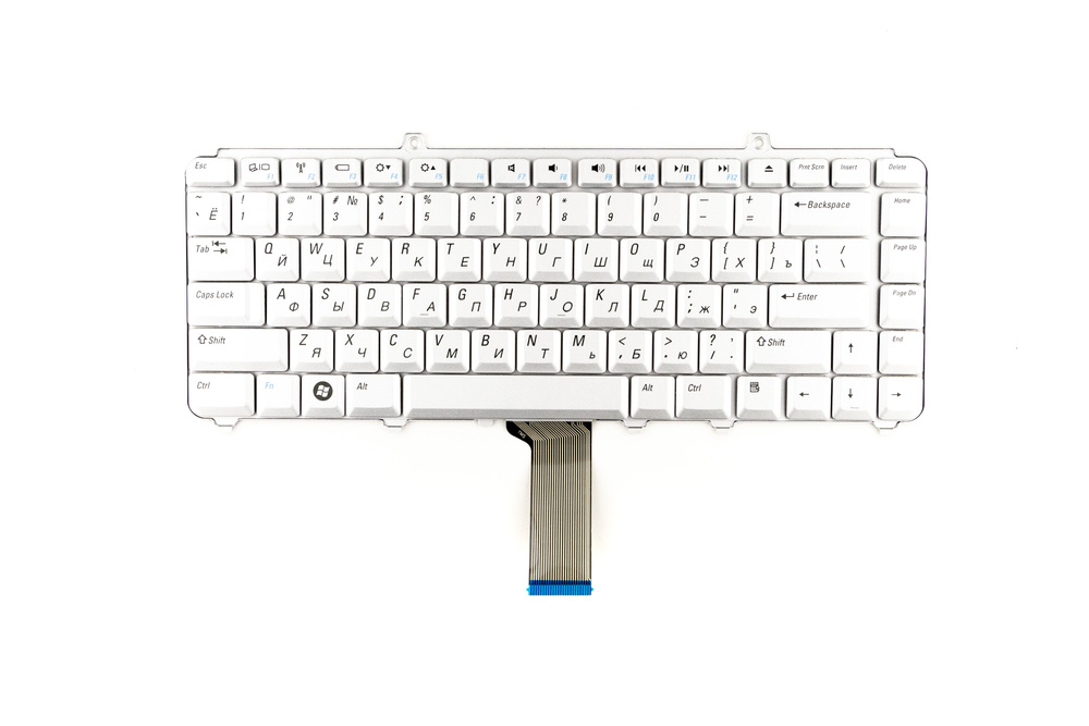 Клавиатура для ноутбука Dell 1520 1525 1545 Серебристая p/n: NSK-D9201 0JM629, 0NK844, 0RN127  #1