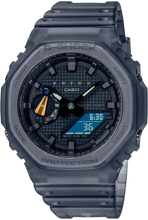 Противоударные мужские наручные часы Casio G-Shock GA-2100FT-8A с подсветкой, будильником и секундомером #1