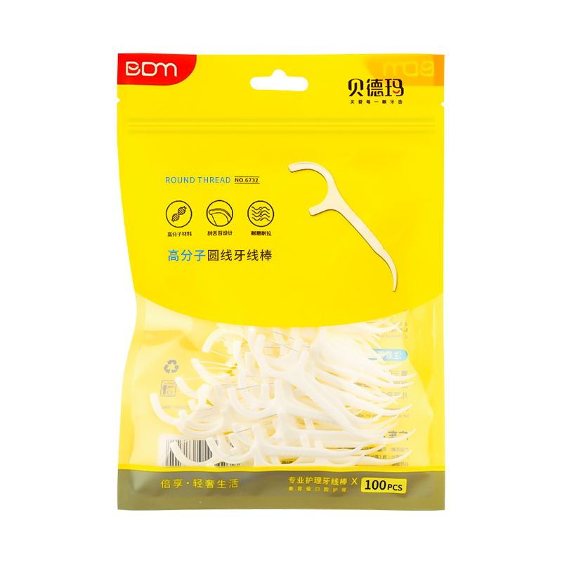 Палочка для зубной нити полимерная круглая нить из пищевого материала ...