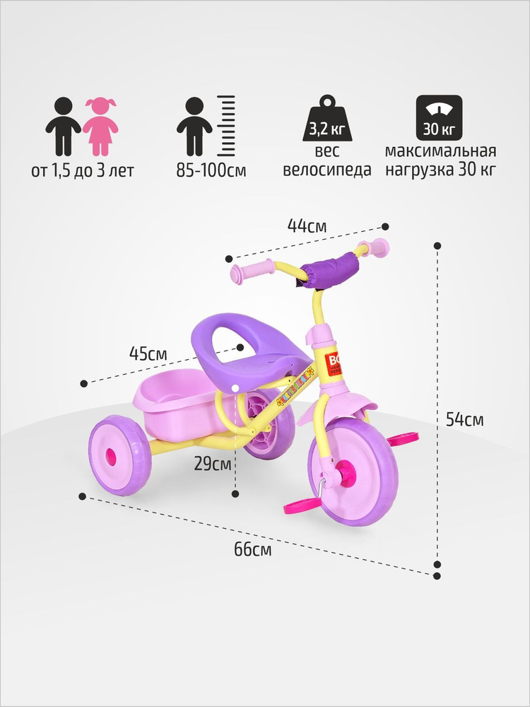 Велосипед TRIKE WERTER BERGER трехколесный фиолетовый #1