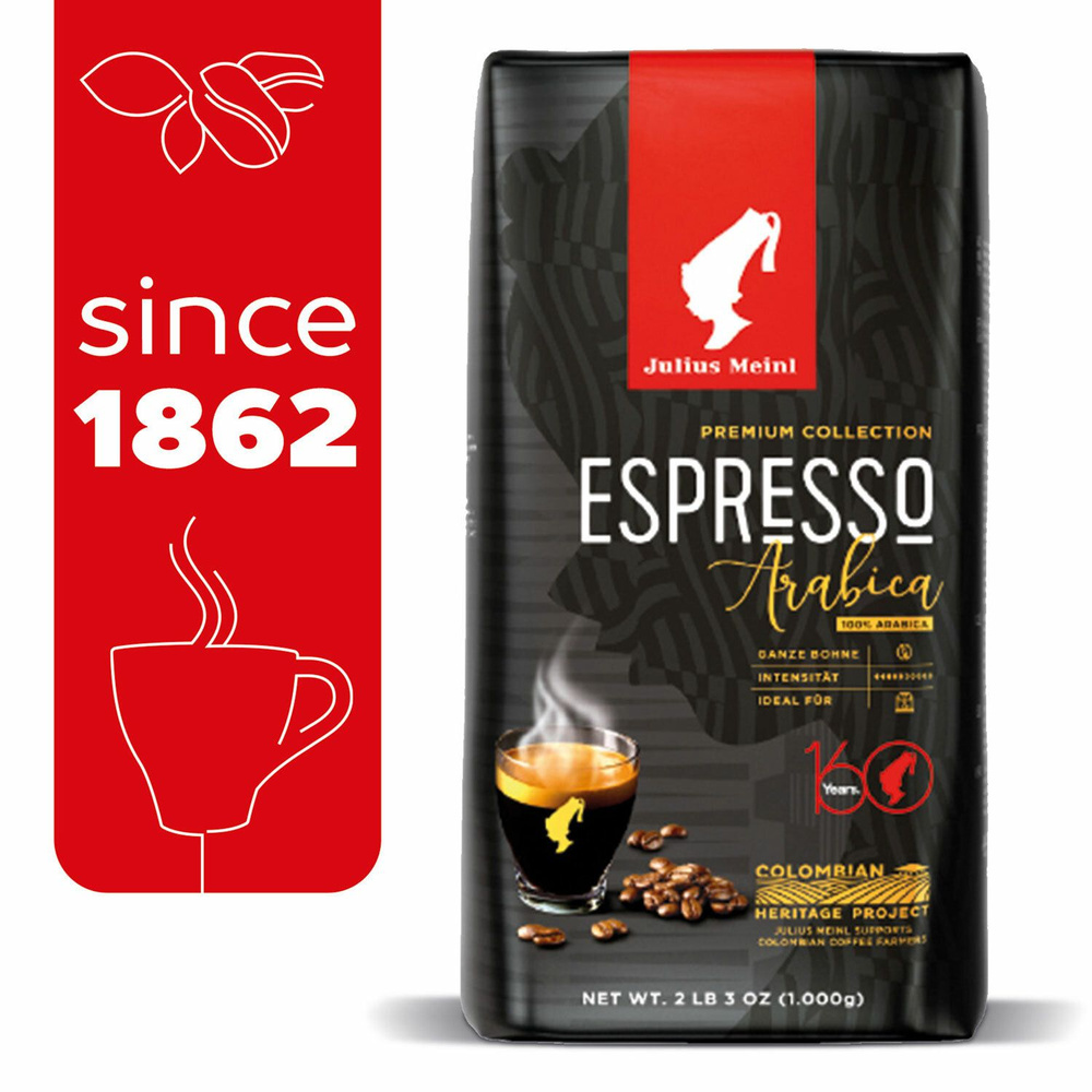 Кофе в зёрнах JULIUS MEINL "Espresso Arabica Premium Collection", 100% Арабика, 1000 г, 89532  #1