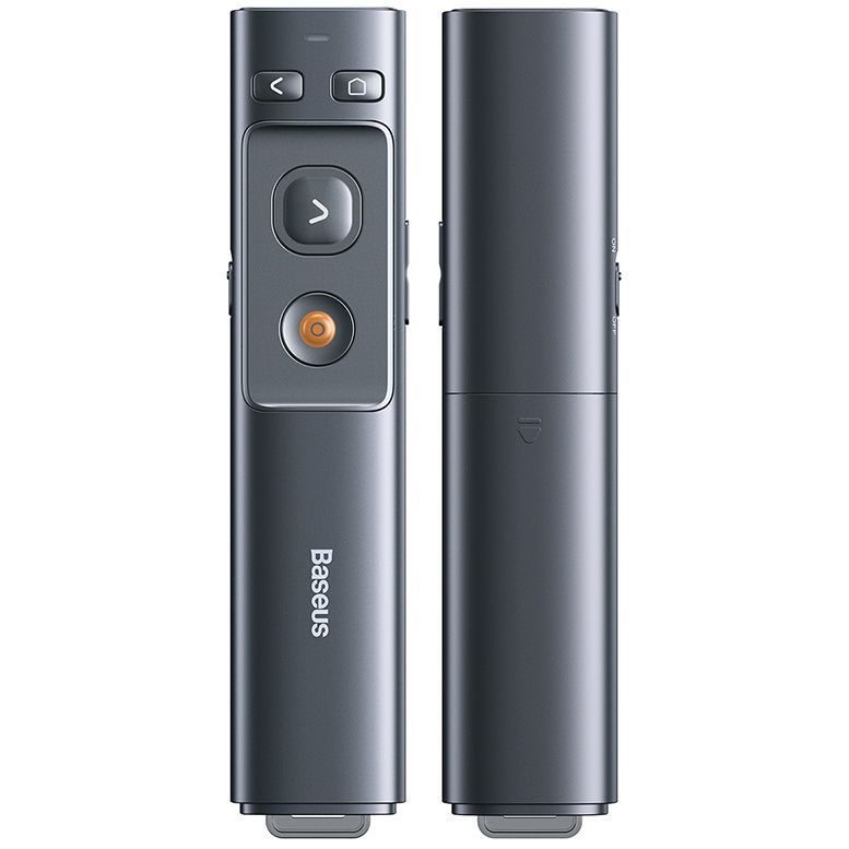 Лазерная указка-презентер беспроводная USB Baseus Orange Dot Wireless Presenter Red Laser Серая  #1