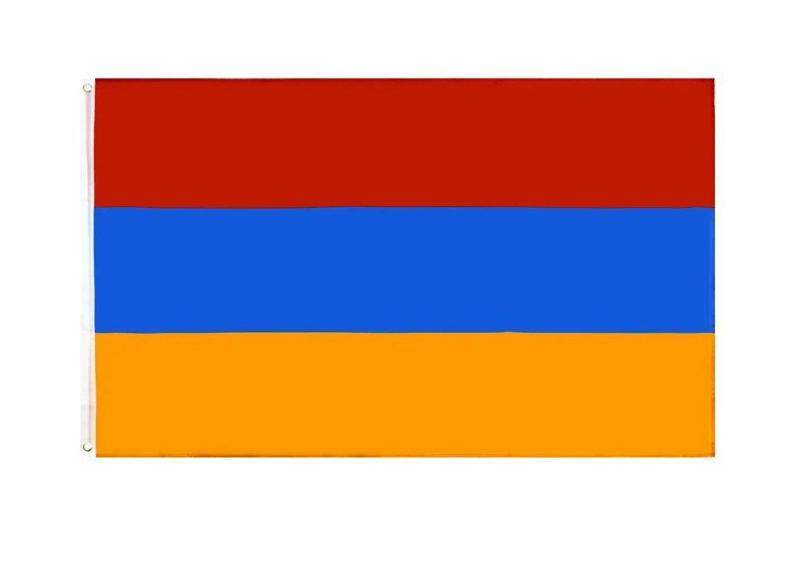 Флаг Армении, 90x150 см, без флагштока, Армянский символ большой на стену  #1