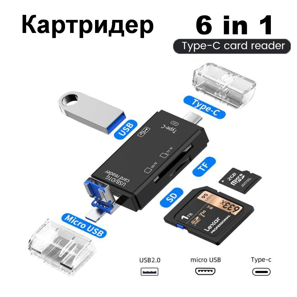 Картридер Usb TypeC/Usb/Micro Usb/Tf/SD #1