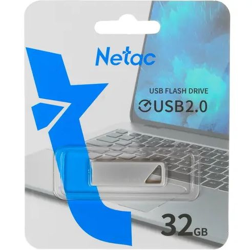 Память USB Flash 32 ГБ Netac U326 (NT03U326N-032G-20PN) - USB 2.0, монолит, металл  #1