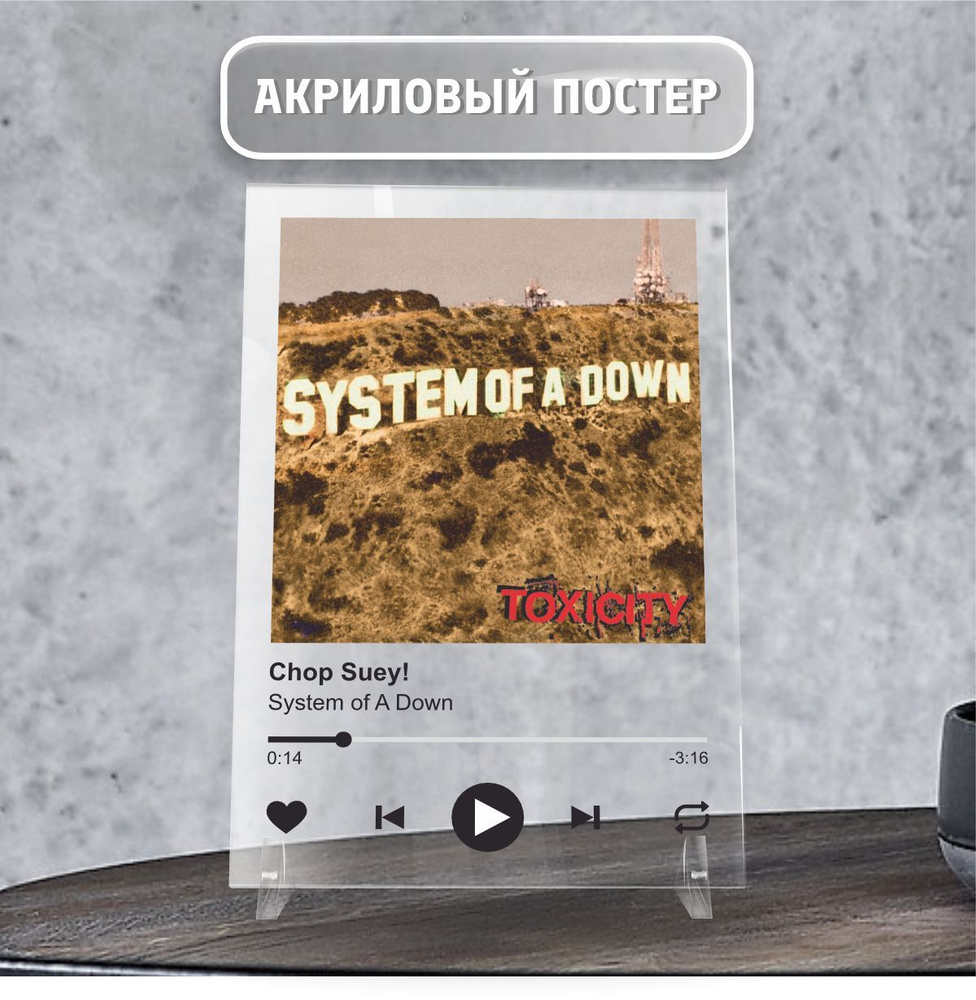 Spotify Спотифай постер интерьерный System of A Down - Chop Suey! 20х14 #1